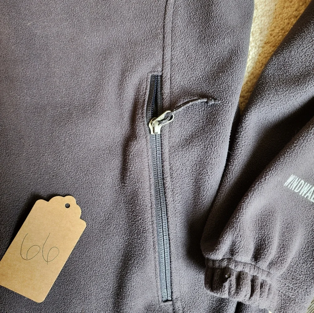 The North Face Mens Windwall Grey Fleece Jacket size M